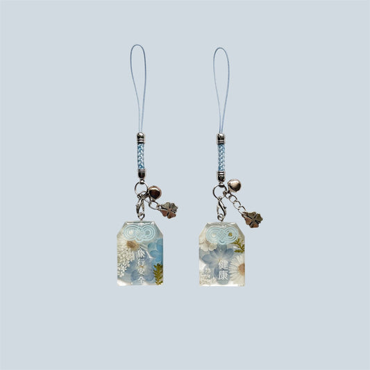 BLUE HYDRANGEA OMAMORI RESIN